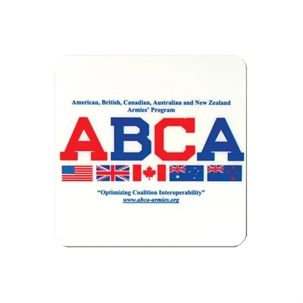 Multi Color color option for 3.5" Square Hard Surface Coasters With 1/8" Thick Base