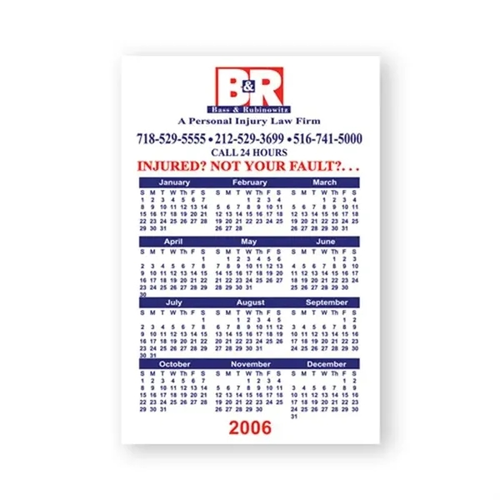 Main photo of 4" X 6" Calendar Magnet   30mil