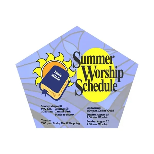 Main photo of Church Shape Stock Vinyl Magnet   30mil