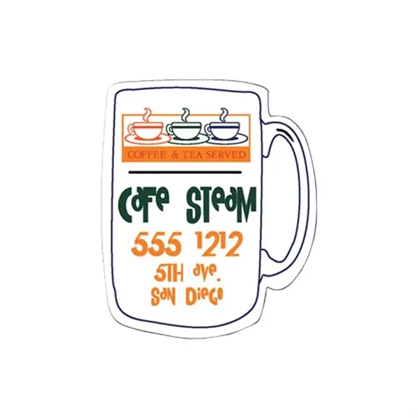 Multi Color color option for Coffee Mug Shape Vinyl Magnet   30 Mil
