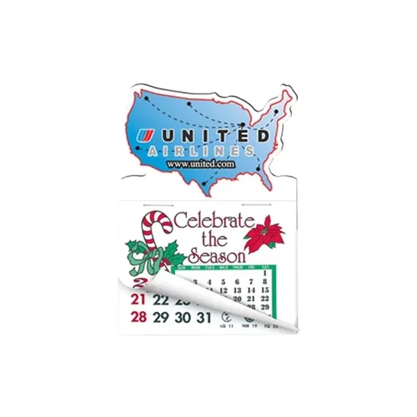 Multi Color color option for Usa Shape Calendar Pad Sticker With Tear Away Calendar