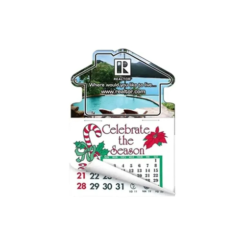 Main photo of House Shape Calendar Pad Sticker W/Tear Away Calendar