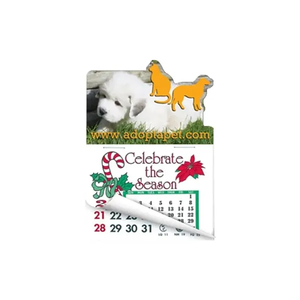 Photo of Dog & Cat Shape Calendar Pad Sticker W/ Tear Away Calendar