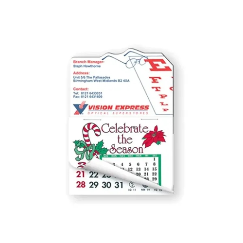 Main photo of Eye Glasses Shape Calendar Pad Sticker W/ Tear Away Calendar