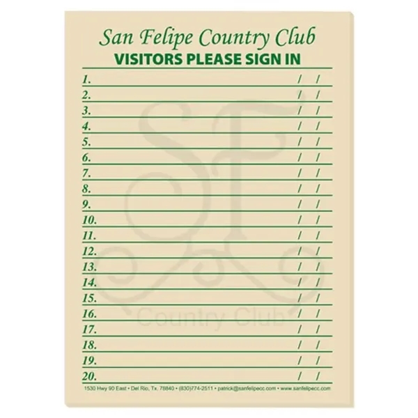 Yellow color option for 8" X 11" Custom Printed Memo Pad/50 Sheet