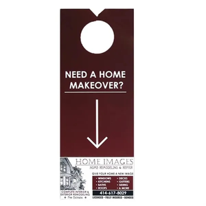 Photo of Perforated Door Hanger Custom Printed
