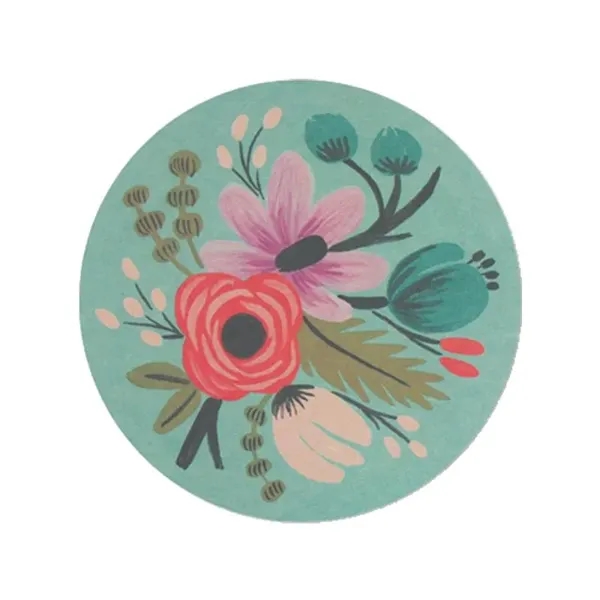 White color option for 4" Round Full Color 60 Pt Pulp Board Coaster