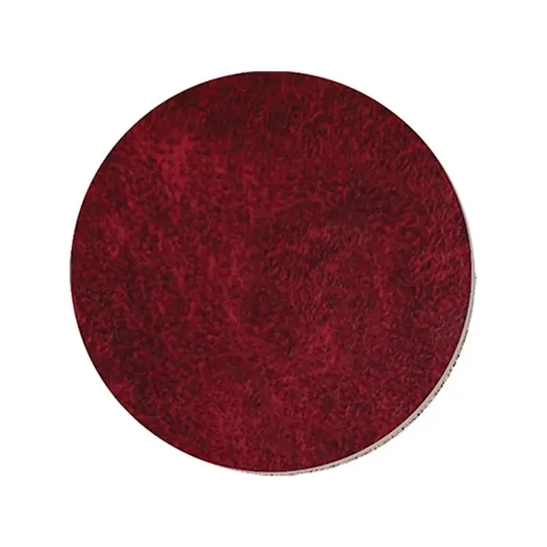 Burgundy color option for 3.5" Round Leatherette Coaster