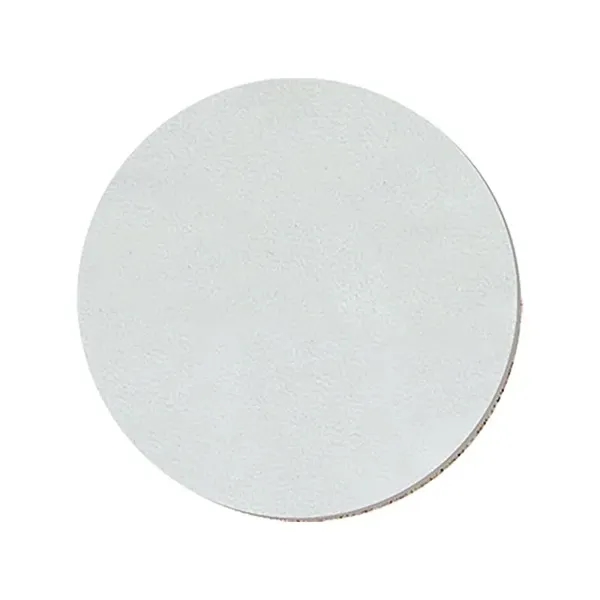White color option for 3.5" Round Leatherette Coaster