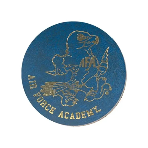 Main photo of 3.5" Round Leatherette Coaster