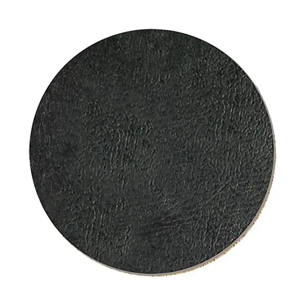 Black color option for 4" Round Leatherette Coaster