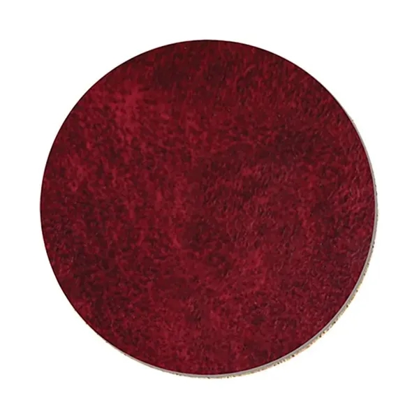 Burgundy color option for 4" Round Leatherette Coaster