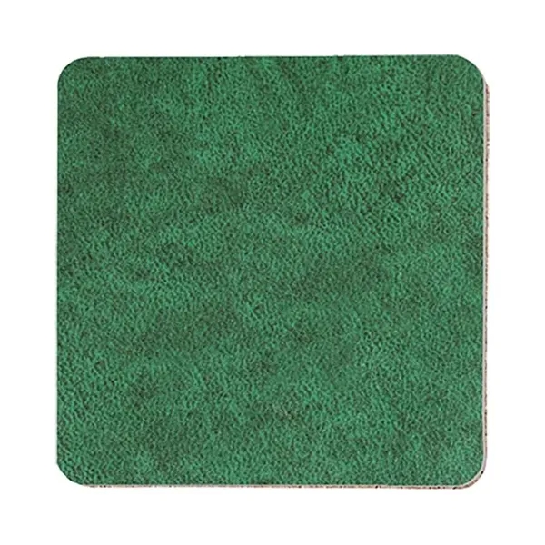 Green color option for 4" Square Leatherette Coaster