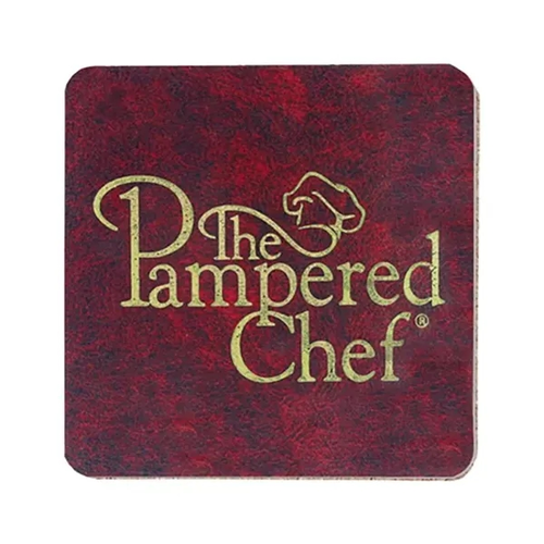 Main photo of 4" Square Leatherette Coaster