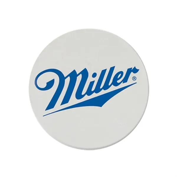 White color option for 3.5" Round 80pt Heavyweight Pulp Board Coaster
