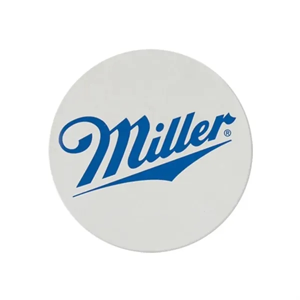 White color option for 3.5" Round 60pt Medium Weight Pulp Board Coaster