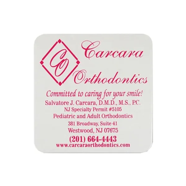 White color option for 3.5" Square 40pt Lightweight Pulp Board Coaster