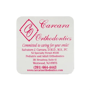 Photo of 3.5" Square 40pt Lightweight Pulp Board Coaster