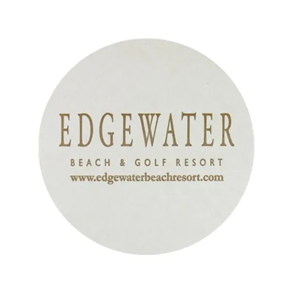 White color option for 4" Round 80pt Heavyweight Pulp Board Coaster