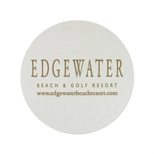Main photo of 4" Round 40pt Lightweight Pulp Board Coaster