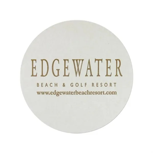Main photo of 4" Round 60pt Medium Weight Pulp Board Coaster