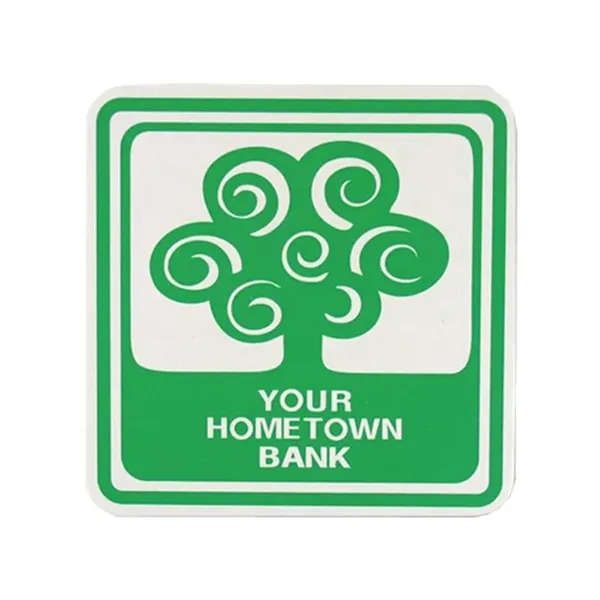 White color option for 4" Square 40pt Lightweight Pulp Board Coaster