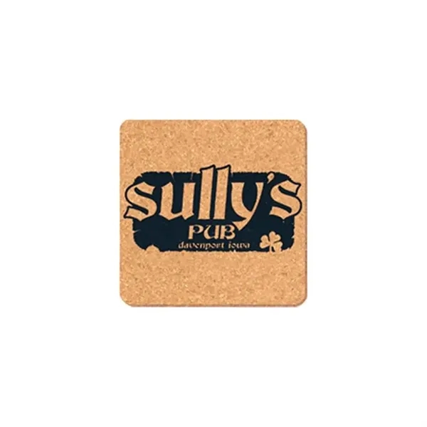 Cork Brown color option for 4" Square Cork Coasters