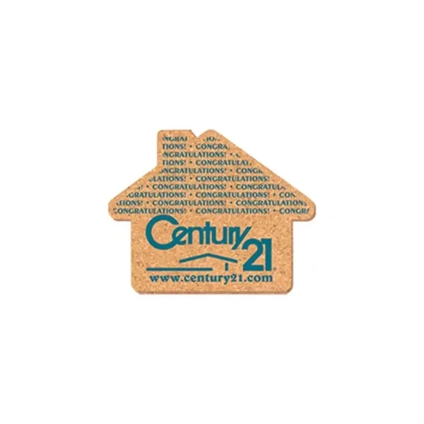 Cork Brown color option for 4" House Shape Cork Coasters