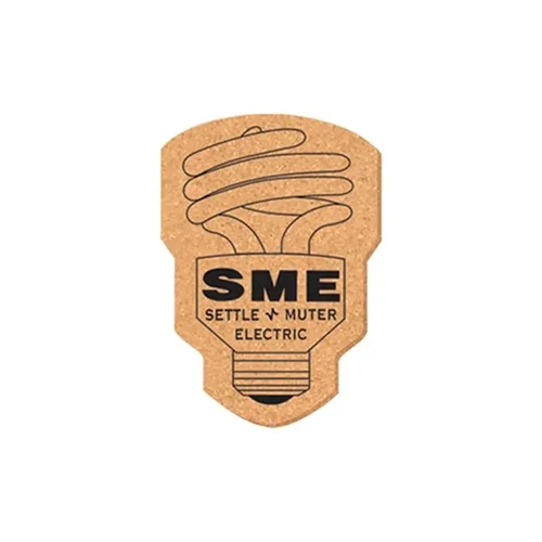 Main photo of 5" X 3 1/2" Lightbulb Shape Cork Coasters