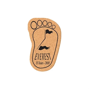 Photo of 3 1/4" X 5 1/4" Footprint Shape Cork Coasters