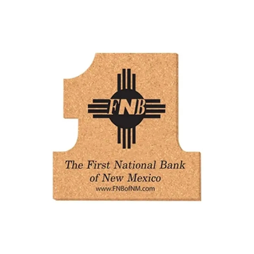 Main photo of 5" X 5" Number 1 Shape Cork Coasters