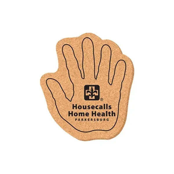 Cork Brown color option for 4.75"X5.75" Hand Shape Cork Coasters