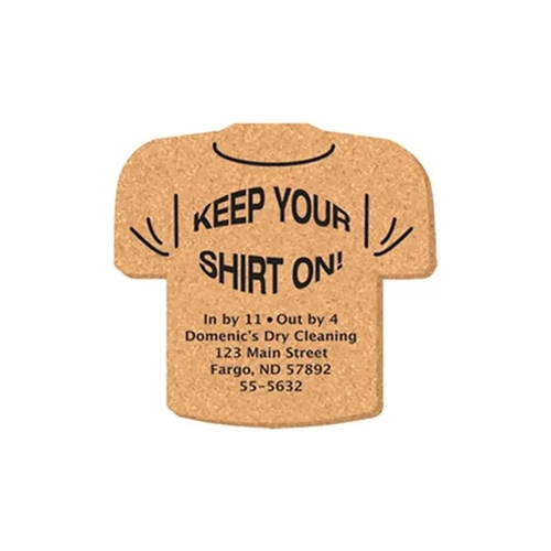Main photo of 5"X4.75" T Shirt Shape Cork Coasters