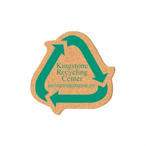 Main photo of 5"X5" Recycle Shape Sign Cork Coasters