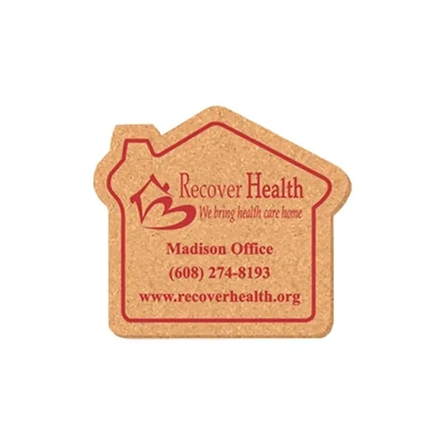Main photo of 4.5" X 5" House Shape Cork Coasters