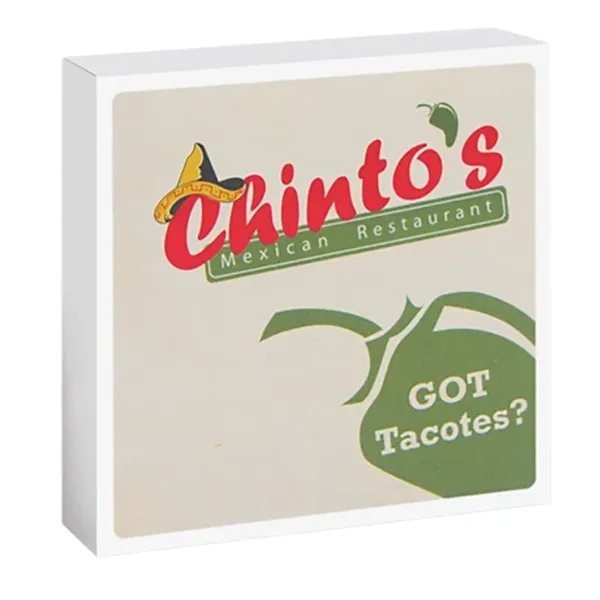 White color option for 4" Custom Printed Coaster Box