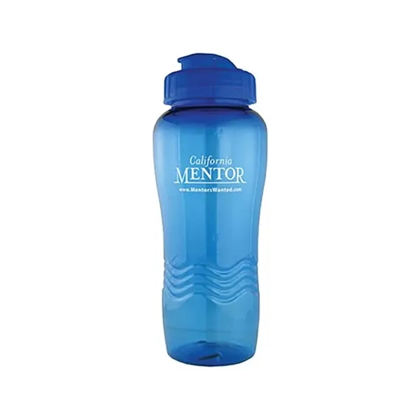 Translucent Blue color option for 26 Oz Plastic Water Bottle