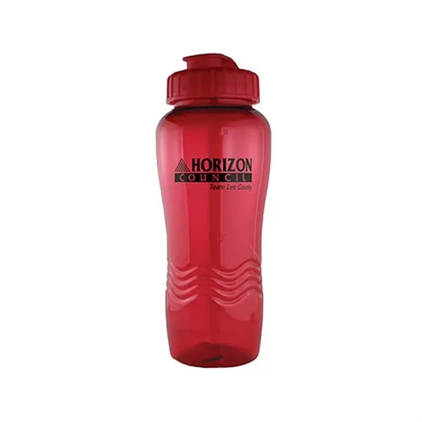 Translucent Red color option for 26 Oz Plastic Water Bottle