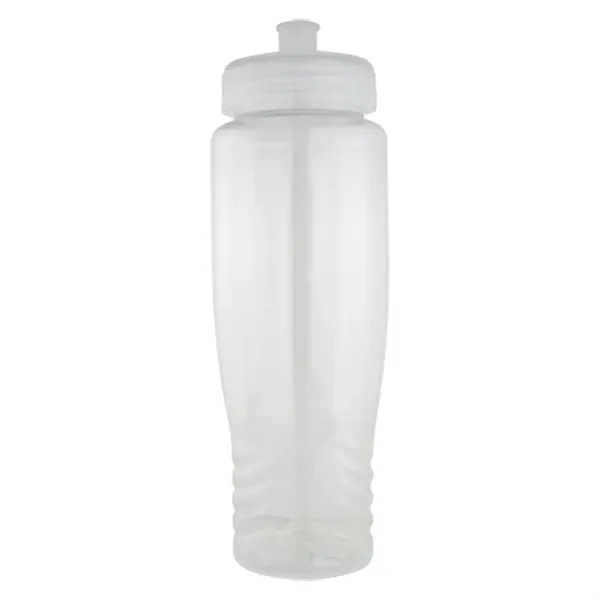 Clear color option for 28 Oz Plastic Fitness Water Bike Bottle