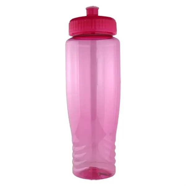 Translucent Pink color option for 28 Oz Plastic Fitness Water Bike Bottle