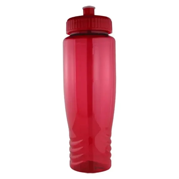 Translucent Red color option for 28 Oz Plastic Fitness Water Bike Bottle