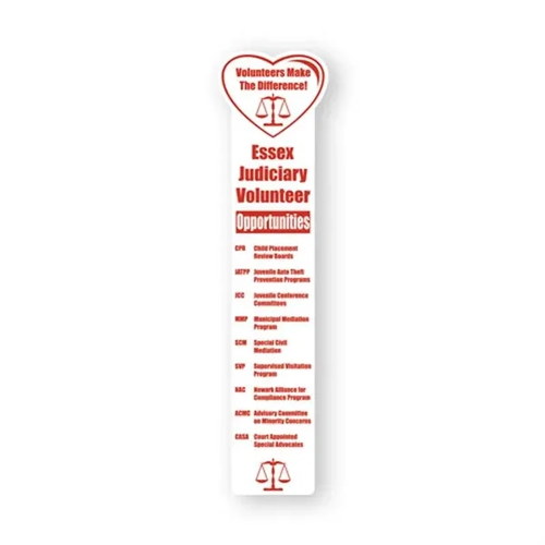 Main photo of 2"X8" Heart Top Custom Printed Bookmarks