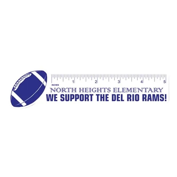 White color option for Football Polystyrene Ruler (1 3/4"X7")