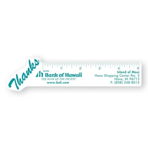White color option for Thank You Polystyrene Ruler (1 3/4"X7")