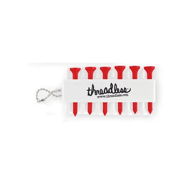 White-Red color option for Golf Tee & Tee Holder Keychain