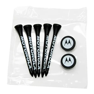 Photo of Golf Tee Poly Packet With 5 Tees & 2 Ball Markers