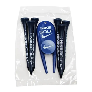 Photo of Golf Tee Poly Packet W/ 6 Tees, 2 Ball Markers & Divot Tool