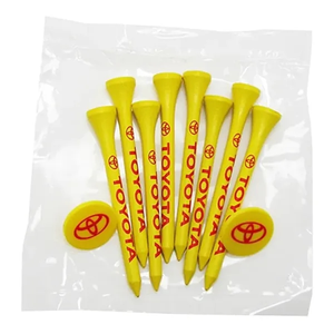 Photo of Golf Tee Poly Packet With 8 Tees & 2 Ball Markers