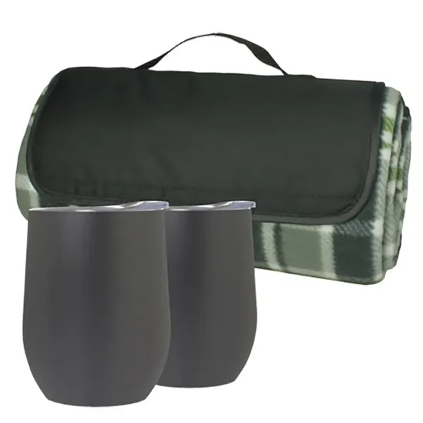 Black color option for Blanket And Goblet (2) Set