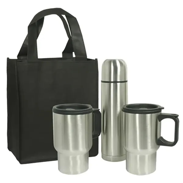 Black color option for Mug Gift Set With Non Woven Gift Tote Bag